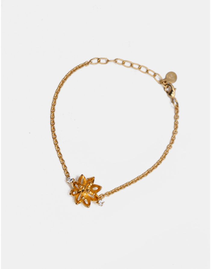 SET COLLAR, PULSERA Y ARETES DE FLOR