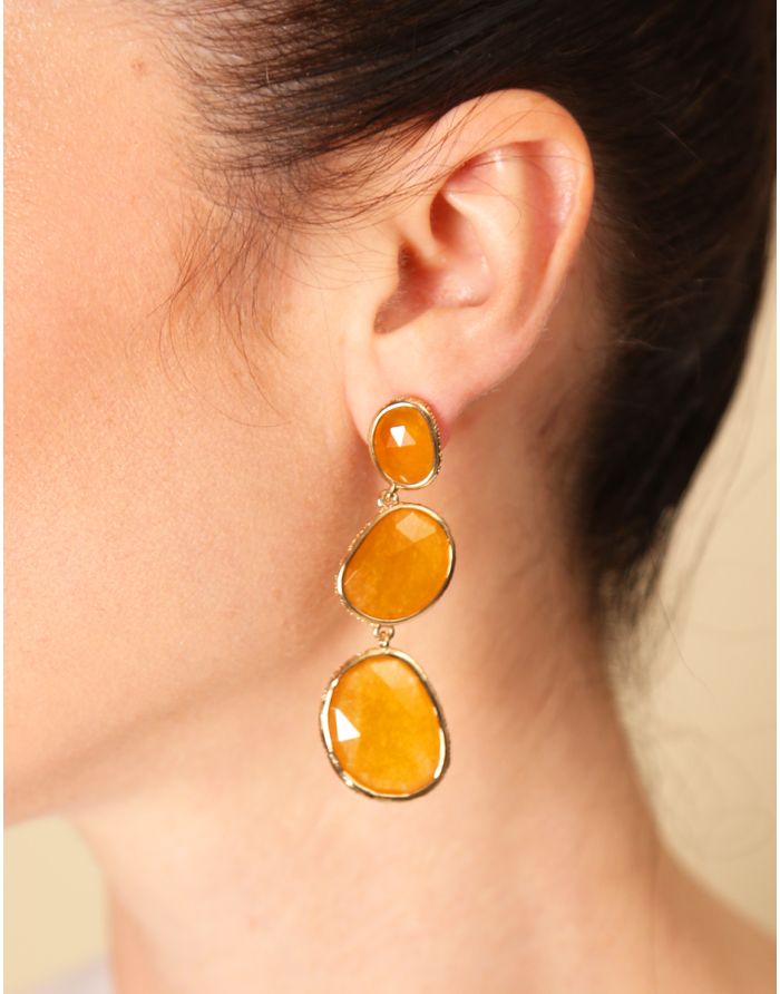 Preciosos Aretes con Gemas Naturales Colección Marquesa