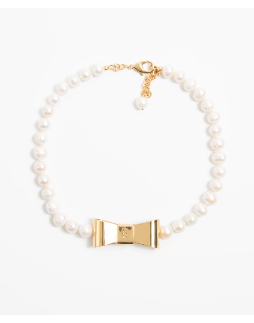 Vienna Cultured Freshwater Pearl Necklace W/Bow