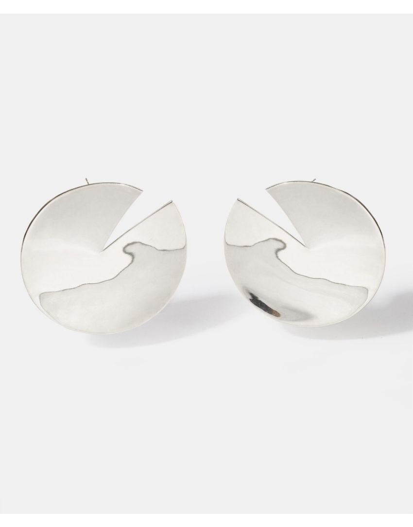 Aretes en Forma de Nenufar con Baño de Plata