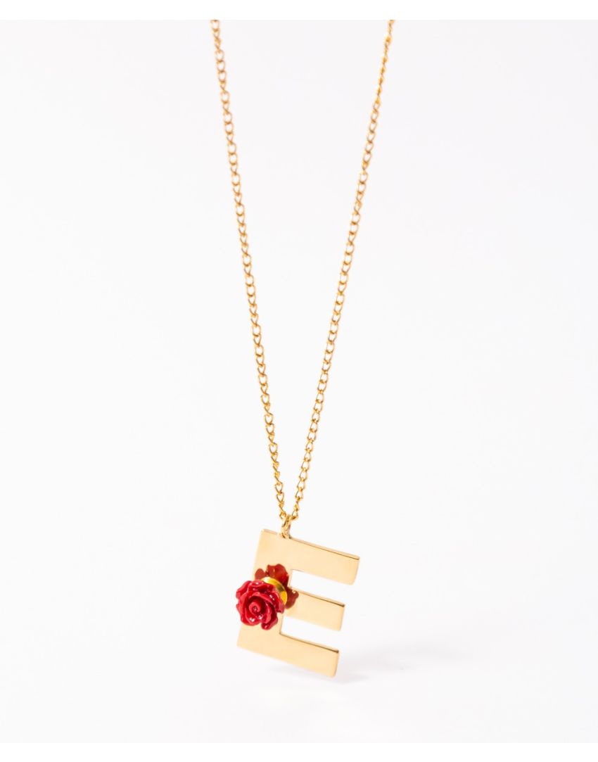 COLLAR ROSAS PARA MAMÁ INICIAL E